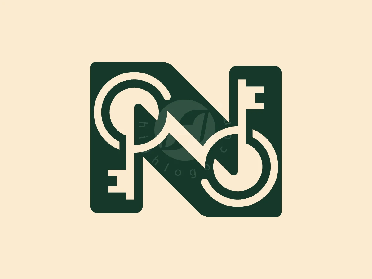 Letter N And Key Security Monogram Logo - Logo Logo design by ions for sale on Highlogo
