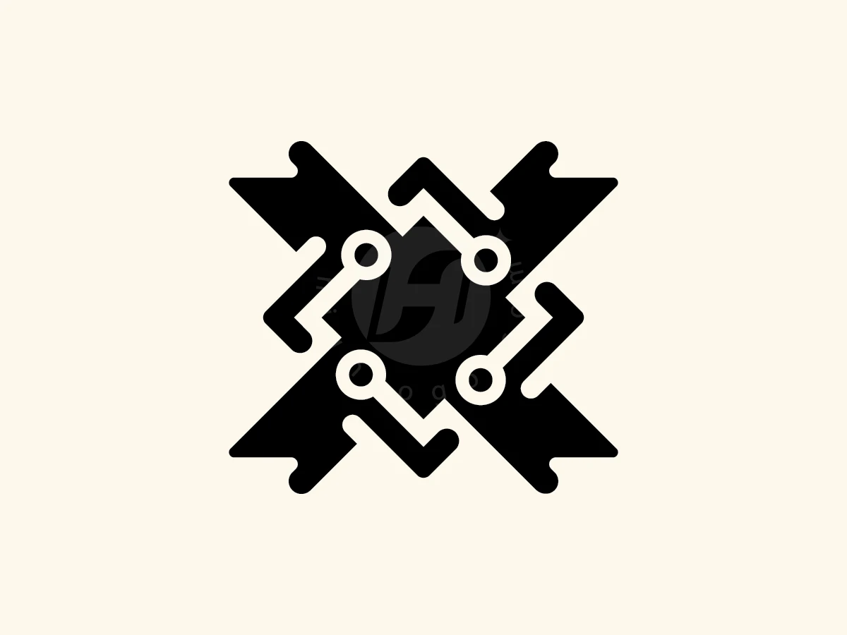 Modern Digital Tech And Letter X Logo - Technology Logo design by ions for sale on Highlogo