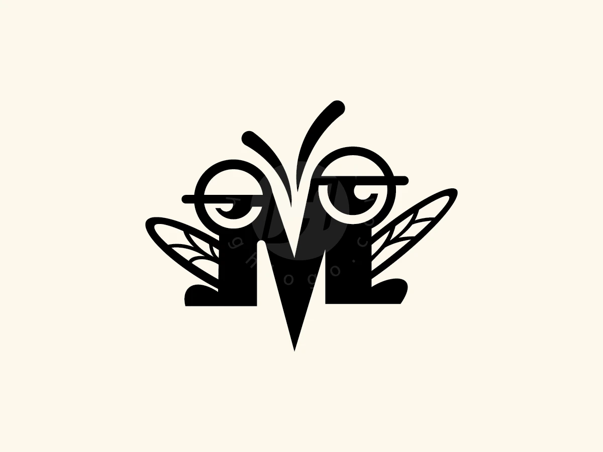 Letter M And Mosquito Modern Logo - Animal Logo design by ions for sale on Highlogo