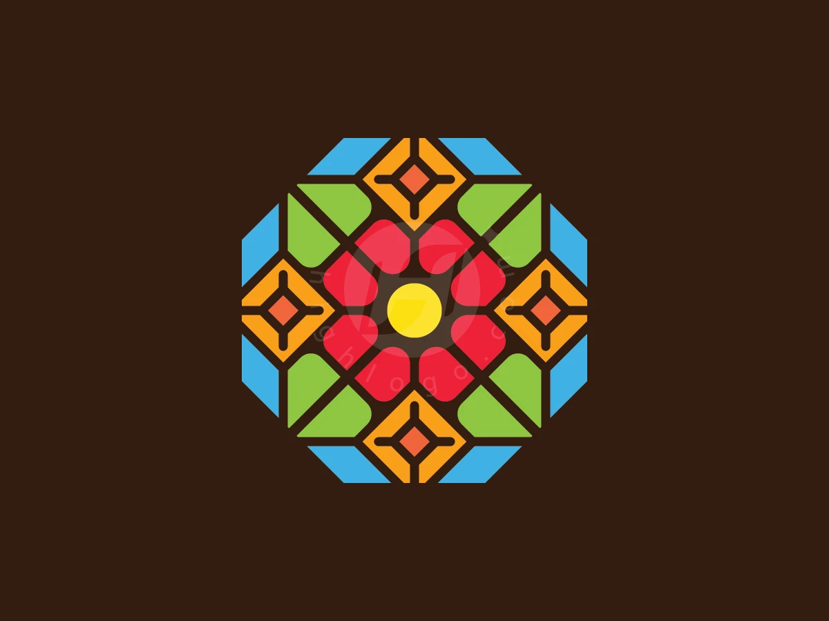 Modern Colorful Geometric Flower Logo - Beauty Logo design by ions for sale on Highlogo