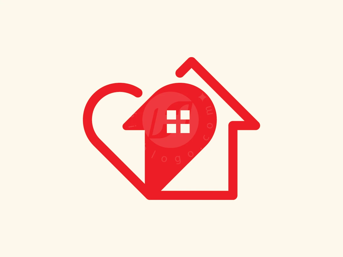 Modern Love Home Minimalist Logo - Health Logo design by ions for sale on Highlogo
