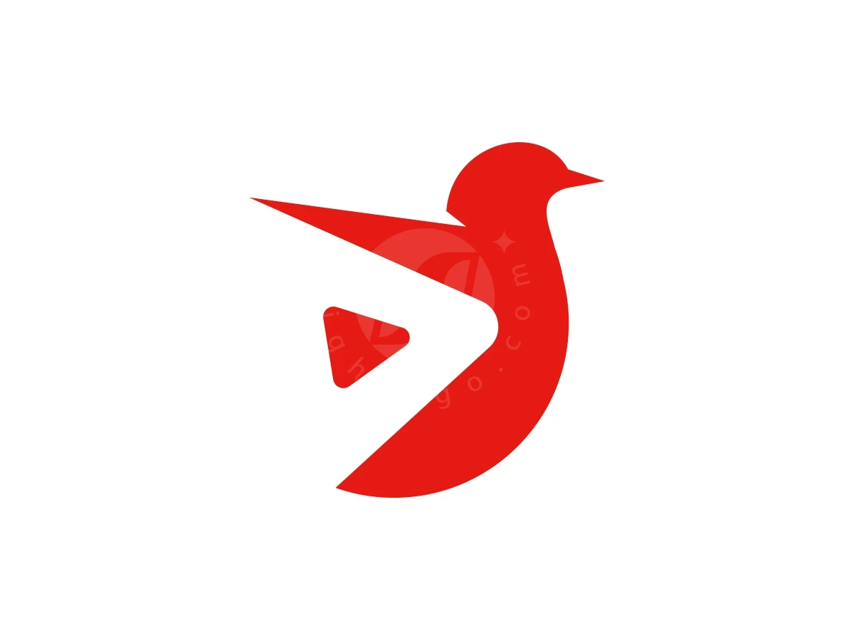 Flying Bird Play Tech Combined Logo - Animal Logo design by Arsshudsgn for sale on Highlogo