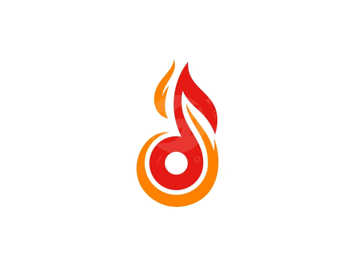 Dual Meaning Of Fire And Music Logo - Media Logo design by Arsshudsgn for sale on Highlogo