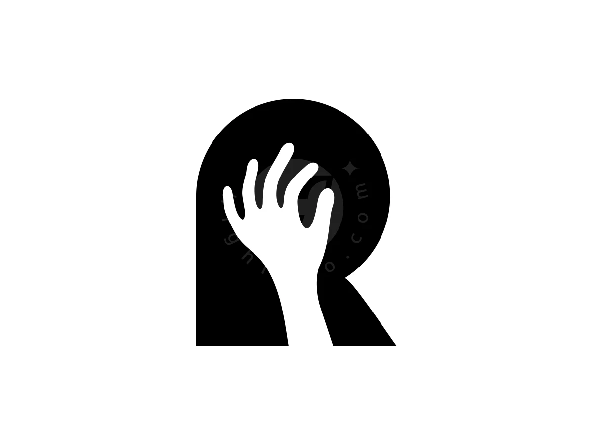 Letter R And Hand Combined - Logo Logo design by Arsshudsgn for sale on Highlogo