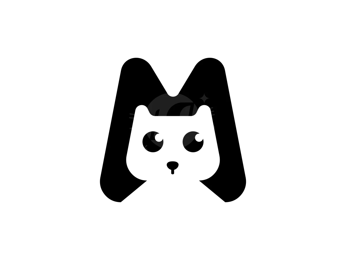 Initial Letter M Cat Logo - Animal Logo design by Arsshudsgn for sale on Highlogo