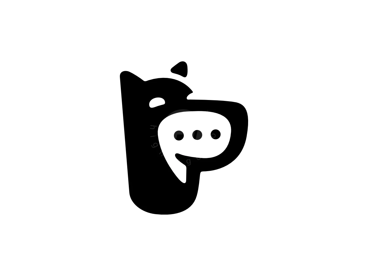 Chat Bubble Doberman Dog Logo - Animal Logo design by Sergey Lobzenko for sale on Highlogo