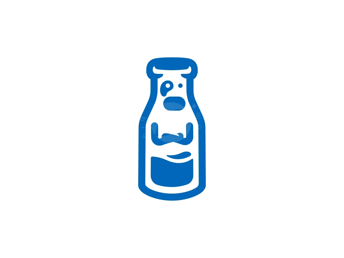 Milk Bottle Cow Animal Logo - Food Logo design by Sergey Lobzenko for sale on Highlogo