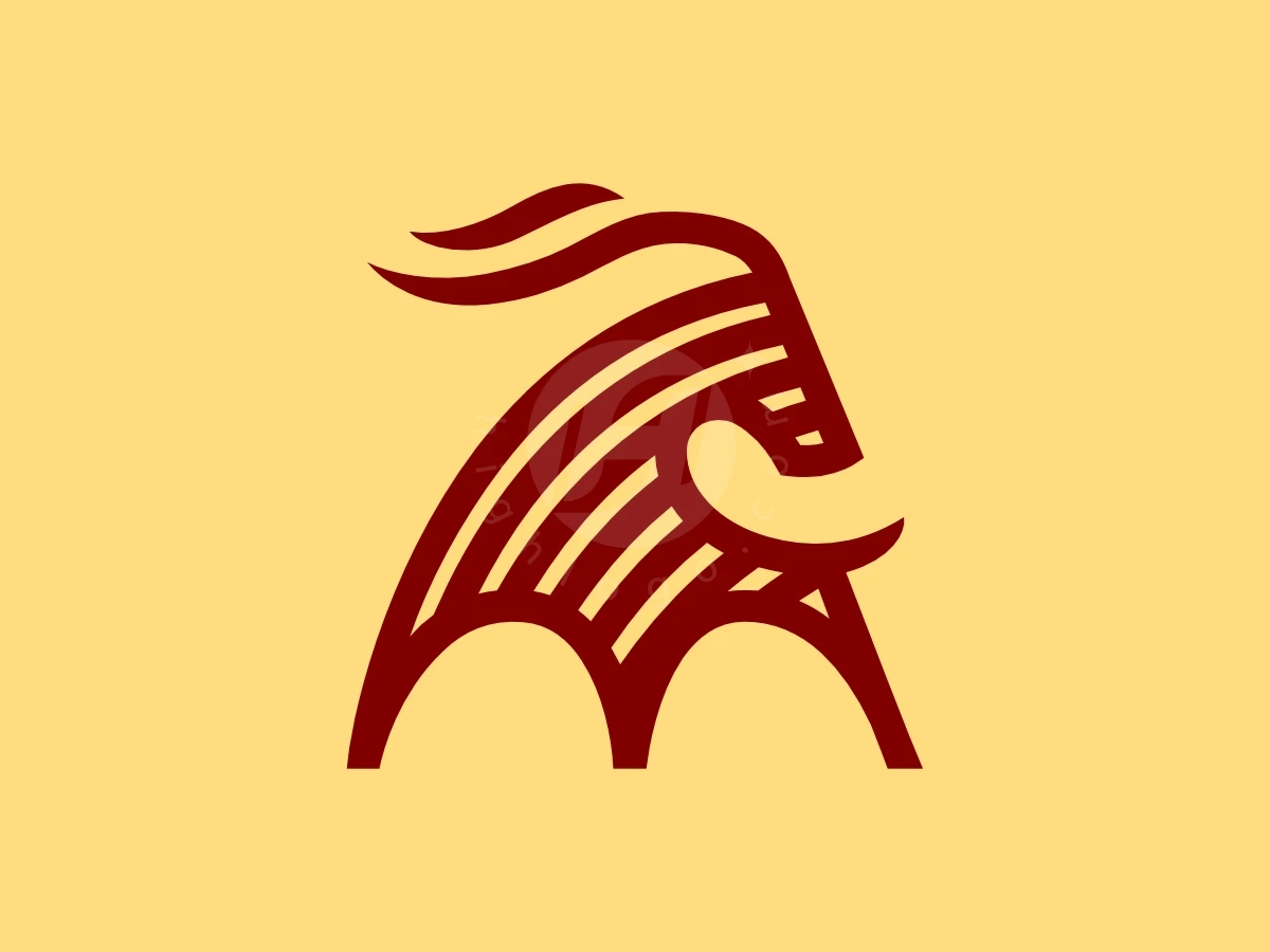 Wild Goat Minimalistic Logo - Animal Logo design by Sergey Lobzenko for sale on Highlogo