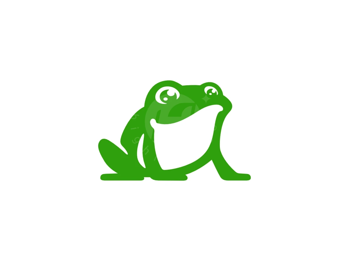 Frog Cute Cartoon Logo - Animal Logo design by Sergey Lobzenko for sale on Highlogo