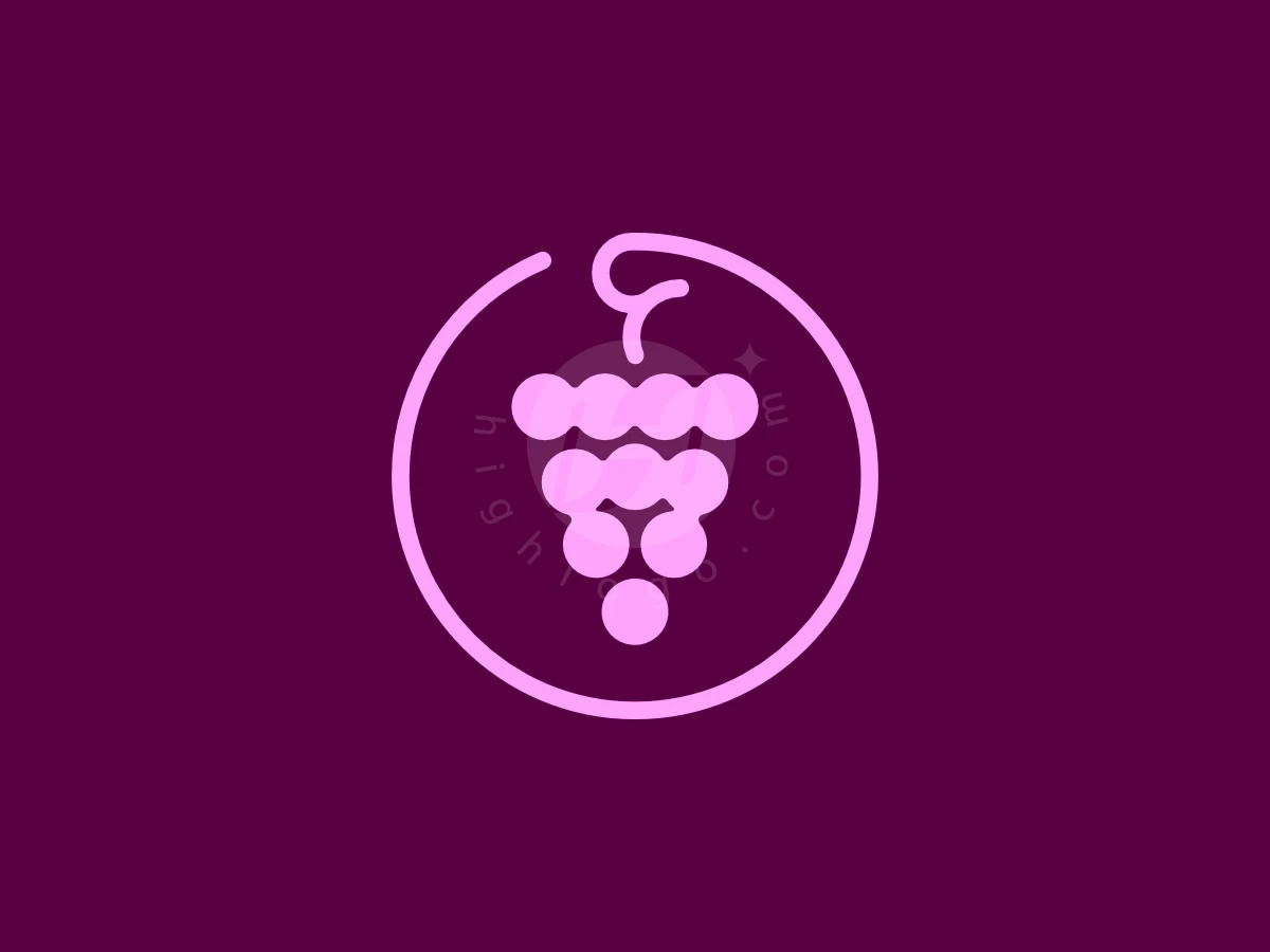 Grape Lion Wine Logo - Food Logo design by Sergey Lobzenko for sale on Highlogo