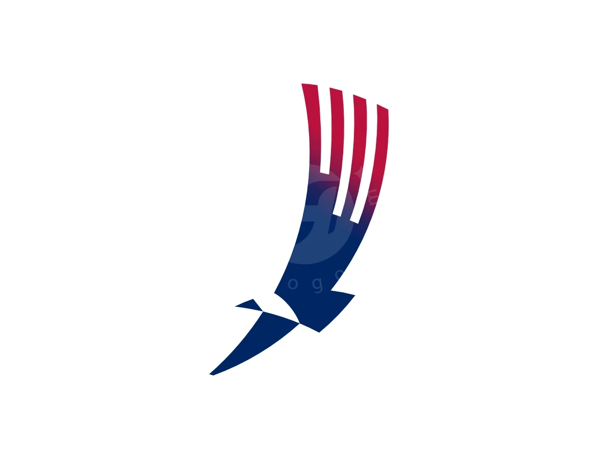 American Eagle Flag Bird Logo - Animal Logo design by Sergey Lobzenko for sale on Highlogo