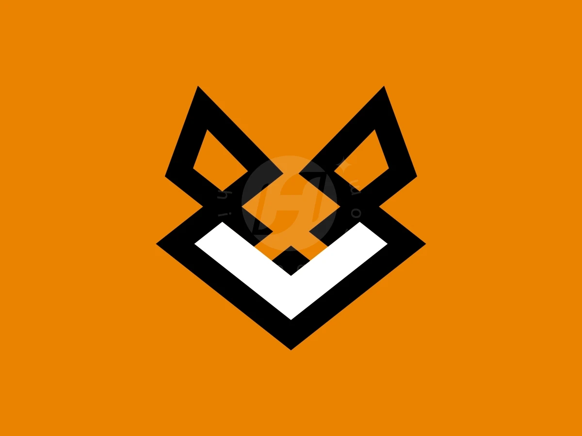 Fox Square Line Logo - Animal Logo design by Sergey Lobzenko for sale on Highlogo