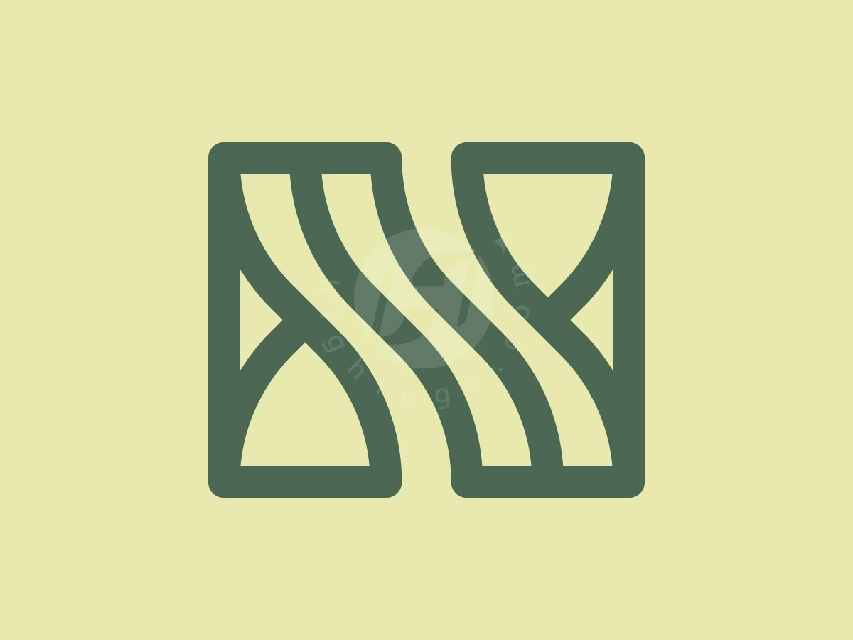 Letter N Hourglass Logo - preview 1