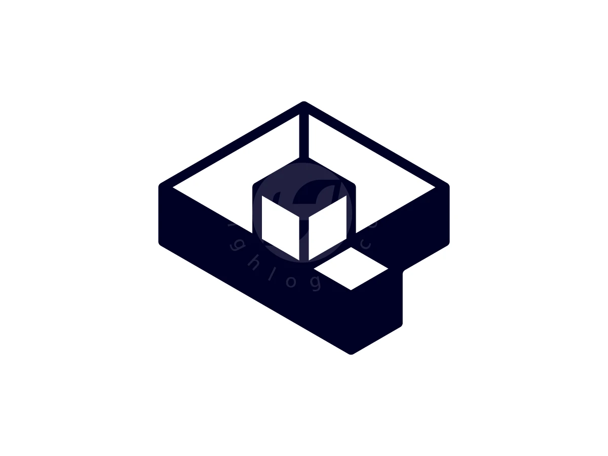 Geometric P Box Logo - Technology Logo design by Avarez Studio for sale on Highlogo