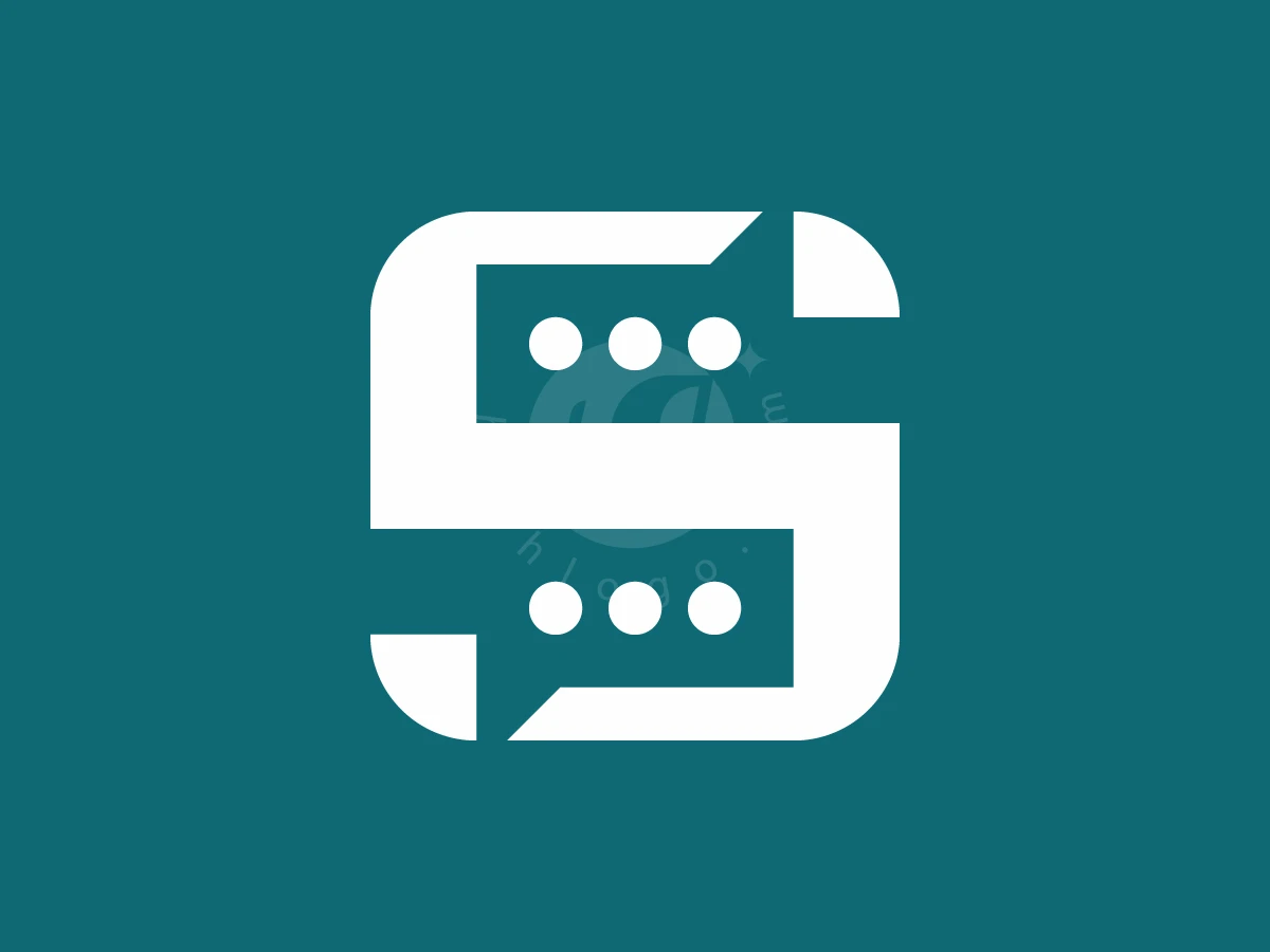 Stylish S Chat Logo - Media Logo design by Avarez Studio for sale on Highlogo