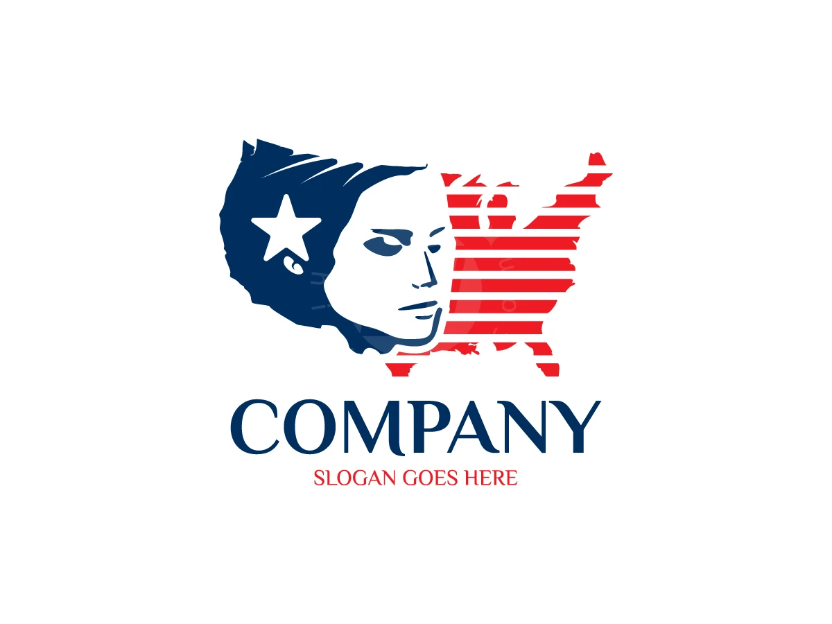 American Women Face Logo - preview 1