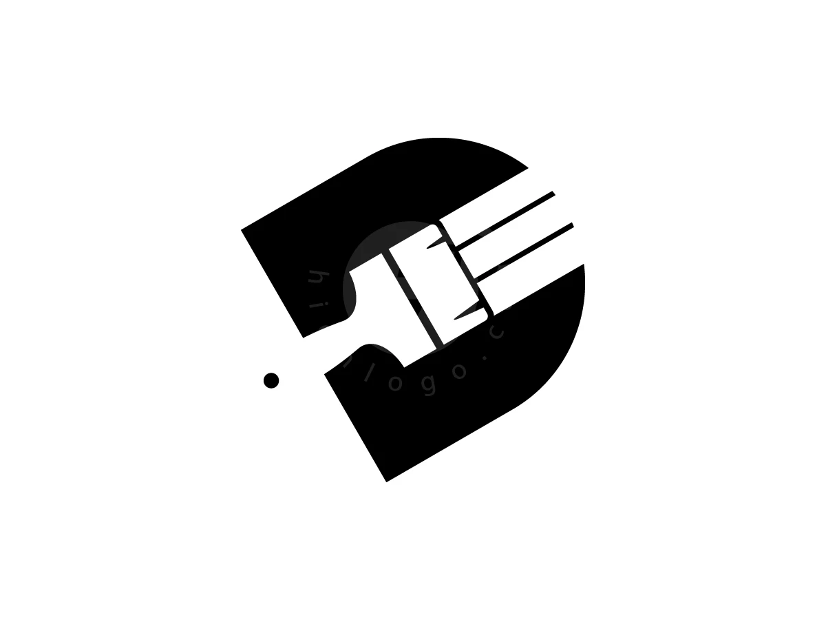 D Paintbrush Logo - preview 1
