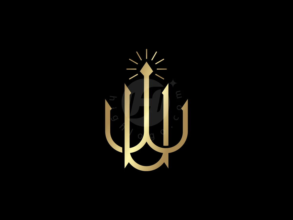 WU Or UW Gold Trident Logo - Logo Logo design by Avarez Studio for sale on Highlogo
