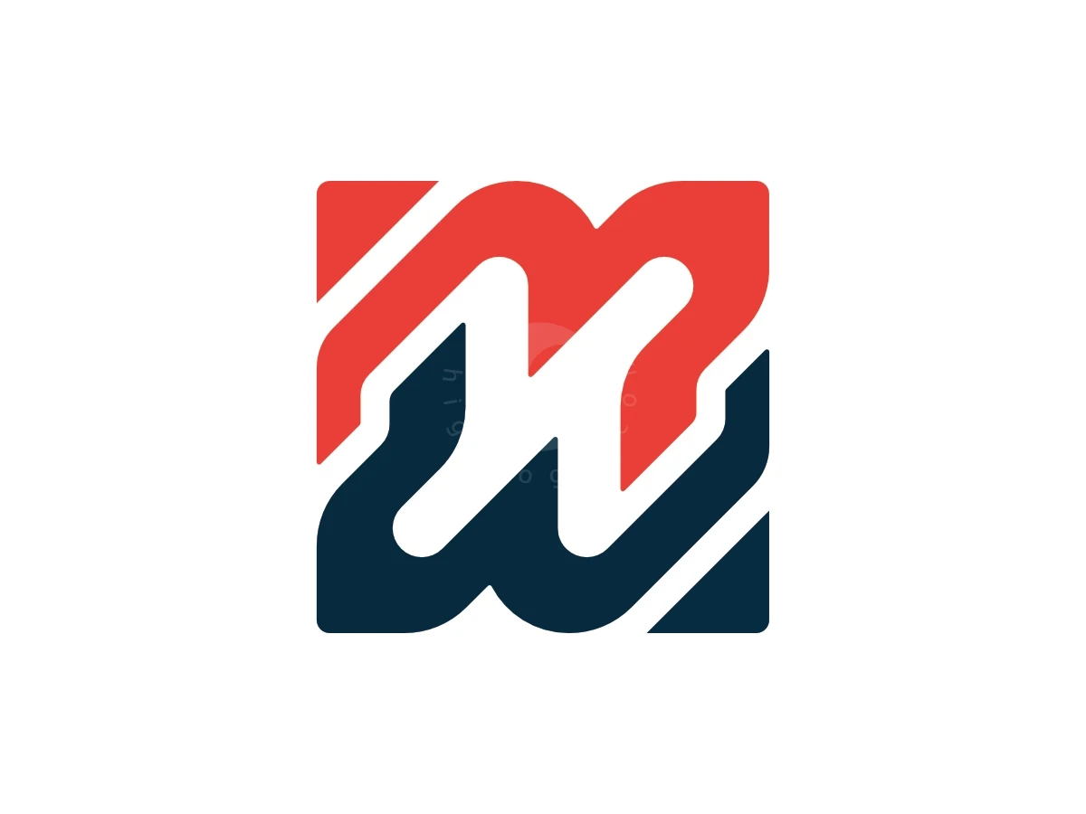 Letter Mw Or Eb Square Logo - Financial Logo design by Avarez Studio for sale on Highlogo