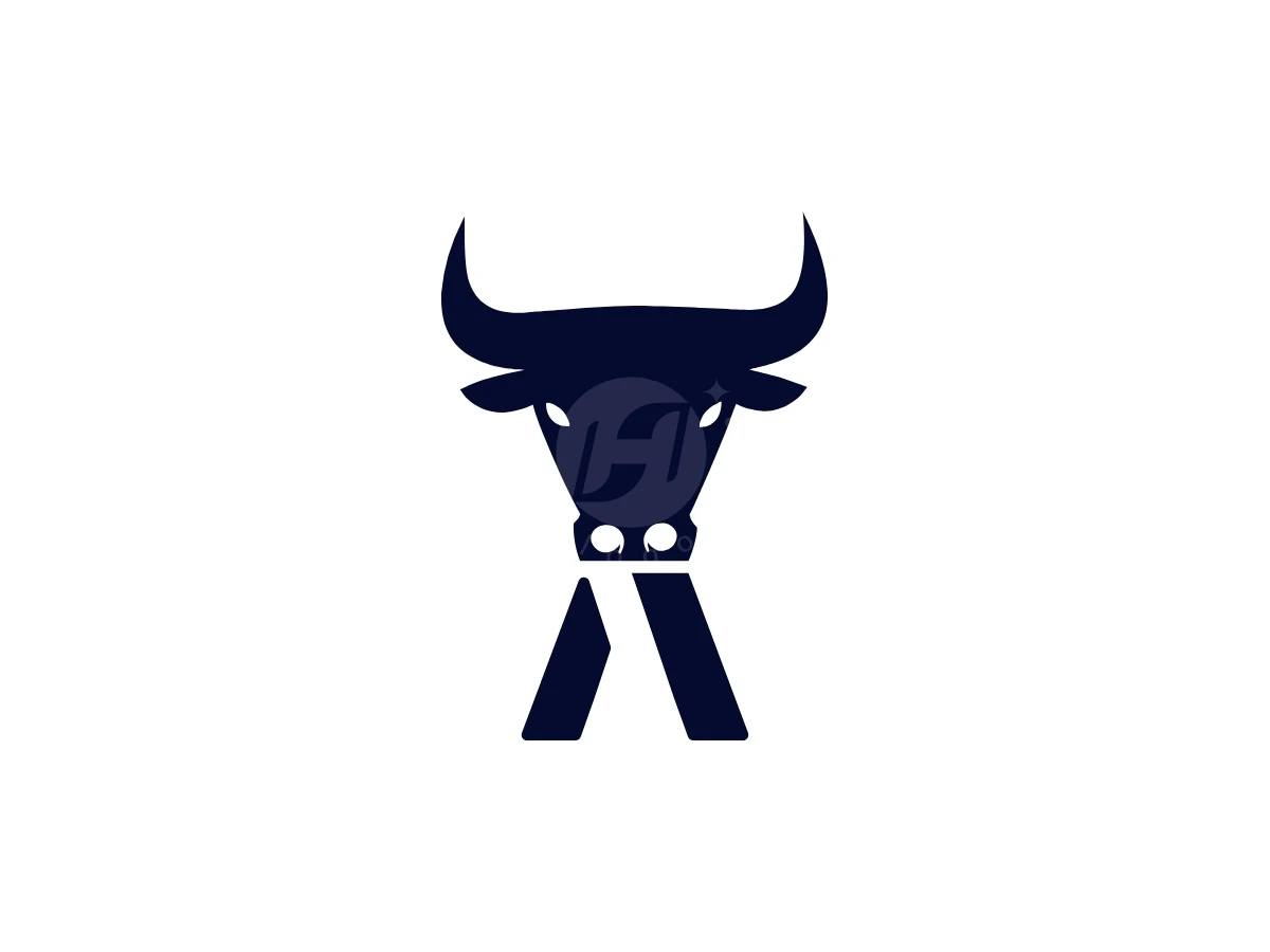 Initial A Bull Logo - General Logo design by Foreva Studio for sale on Highlogo