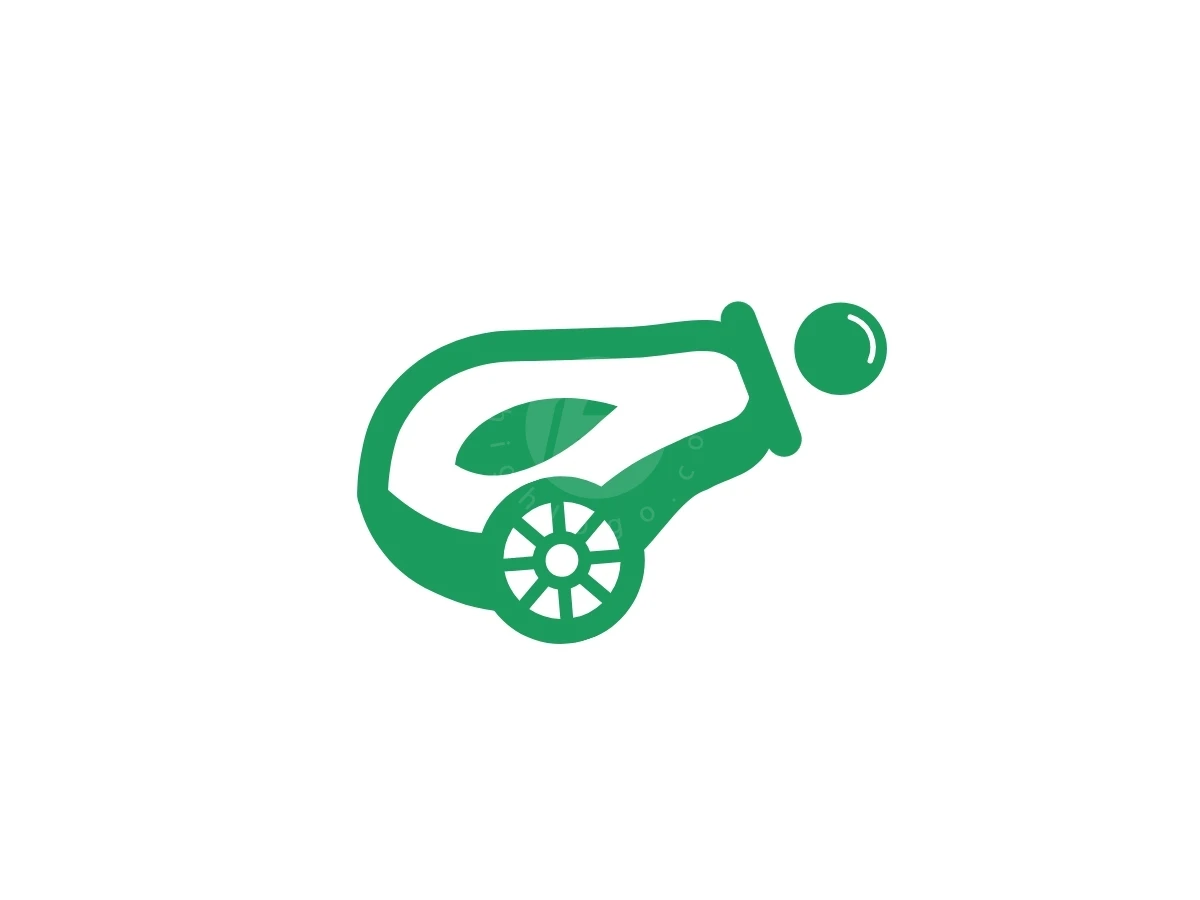 Creative Papaya Logo With Cannon - General Logo design by Foreva Studio for sale on Highlogo