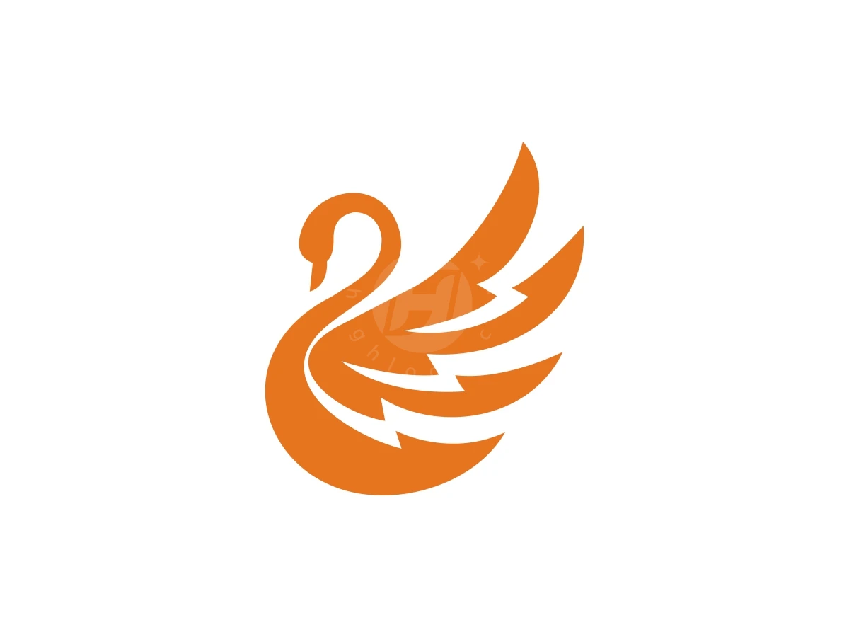 Swan Storm Or Electric - Animal Logo design by FirstDesign for sale on Highlogo