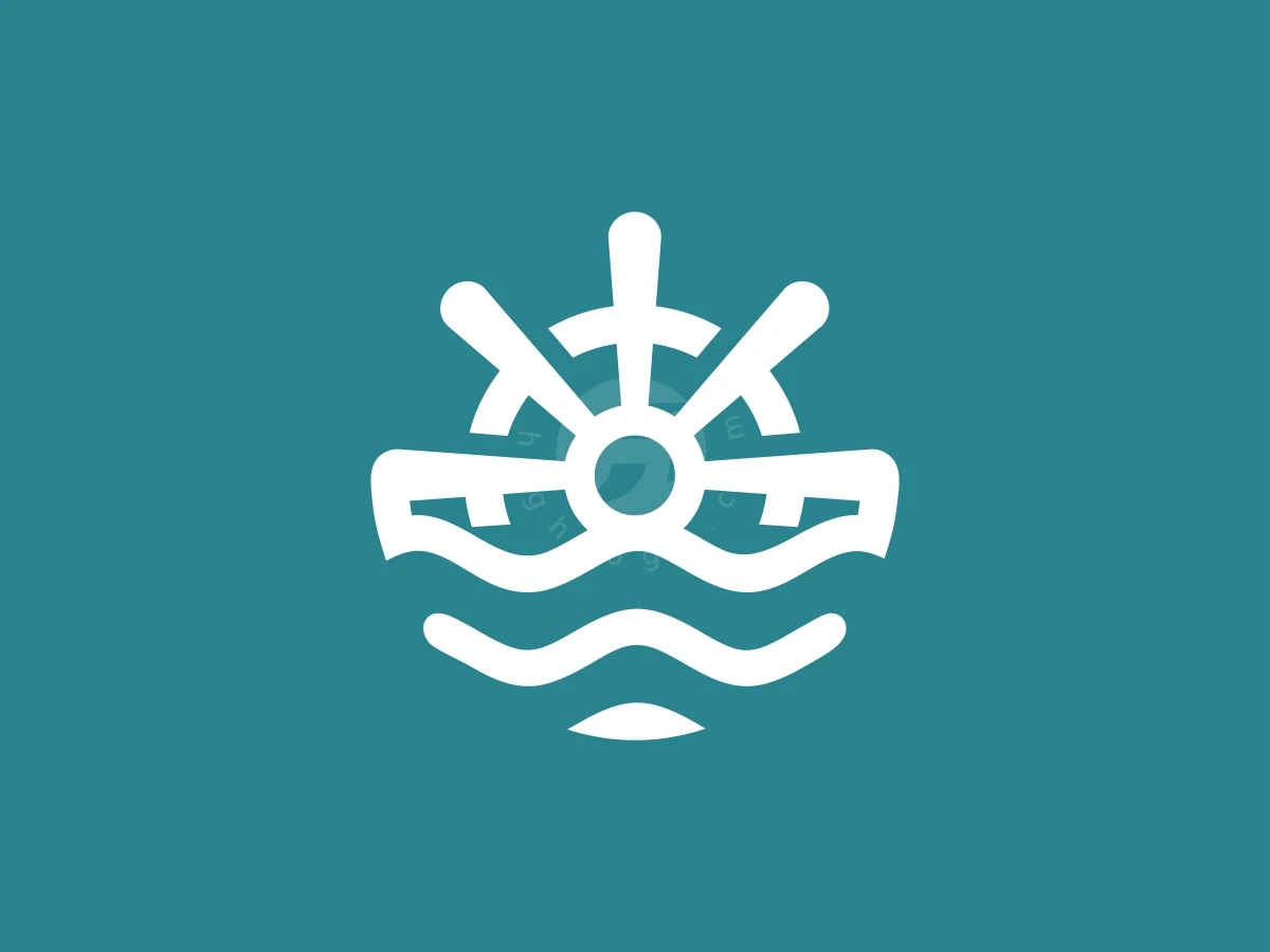 Ship Wheel Ocean Wave Logo - General Logo design by FirstDesign for sale on Highlogo
