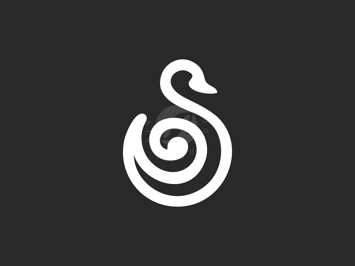 Duck Line Elegant Logo - Animal Logo design by FirstDesign for sale on Highlogo