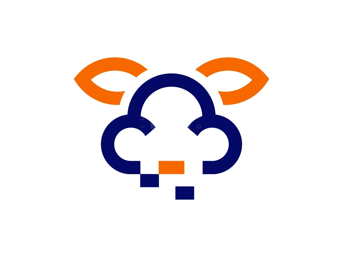 Bunny Or Rabbit Cloud Technology Logo - Animal Logo design by FirstDesign for sale on Highlogo