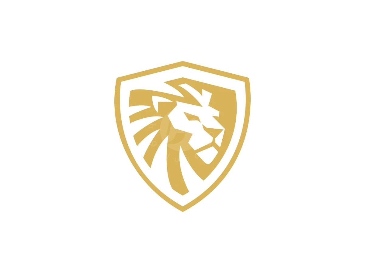 Shield Elegant Lion Head Logo - Animal Logo design by FirstDesign for sale on Highlogo