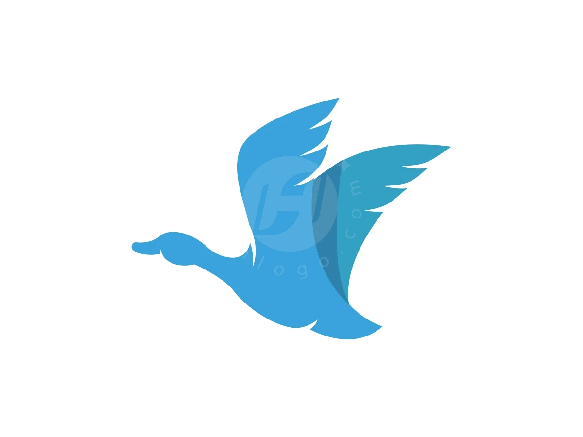 Simple Flying Duck Or Goose Logo - preview 1
