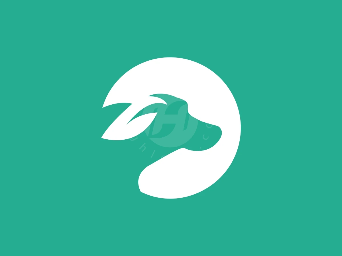 Green Dog Leaf Or Nature Logo - Animal Logo design by FirstDesign for sale on Highlogo