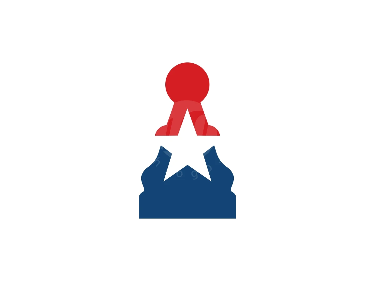 American Pawn Chess Or Chess Star Logo - preview 1