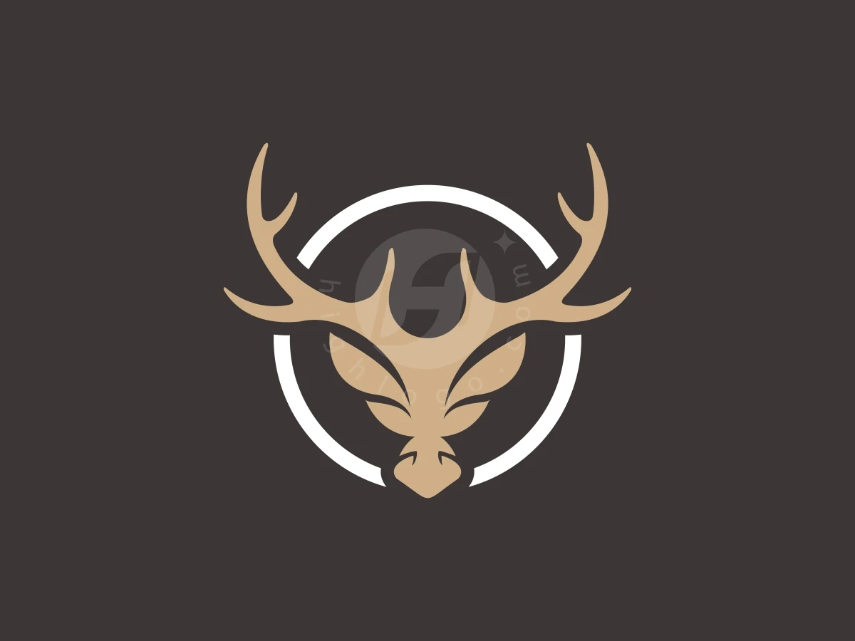 Elegant Head Deer Circle Logo - Animal Logo design by FirstDesign for sale on Highlogo