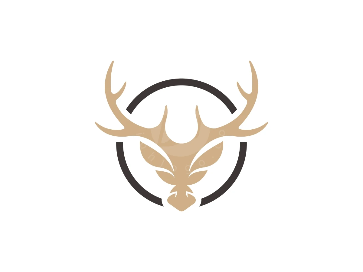 Elegant Head Deer Circle Logo - preview 1