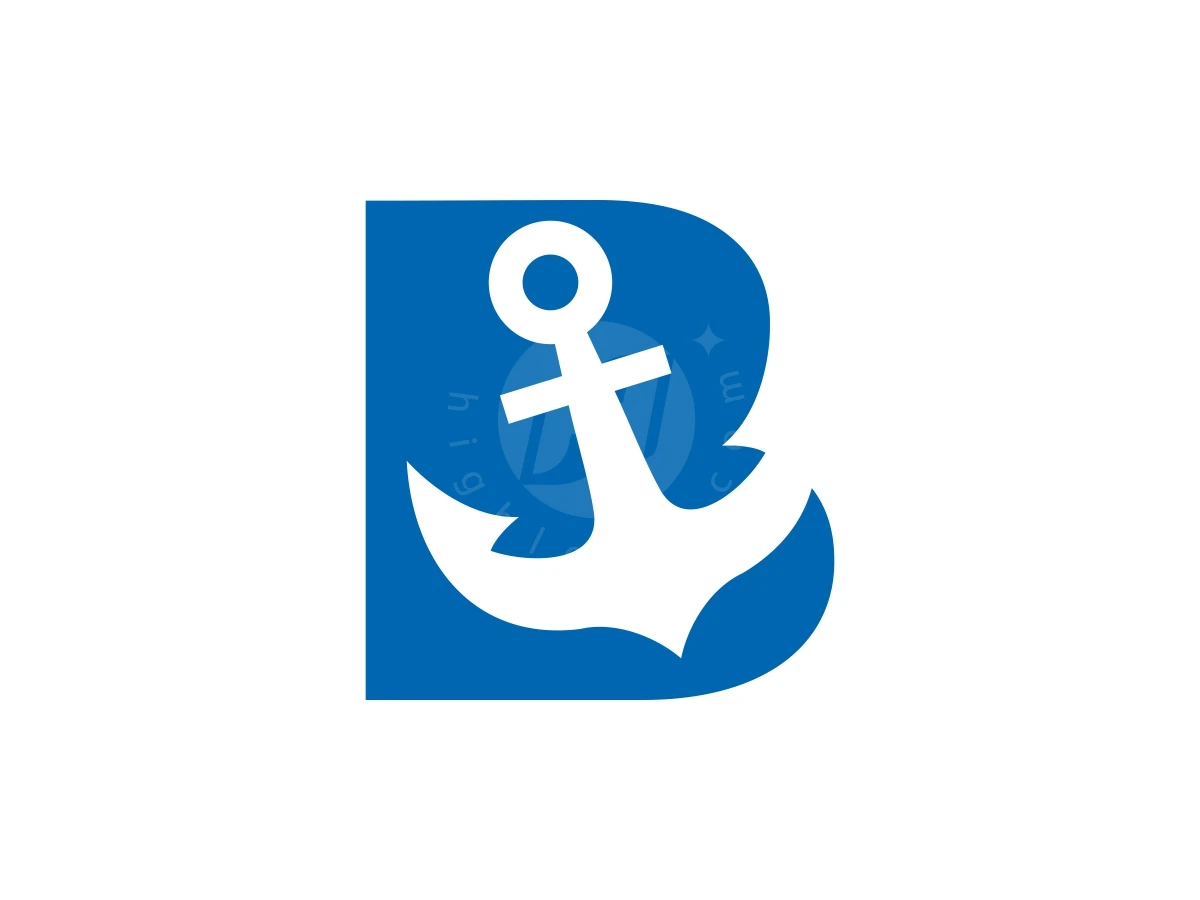 Letter B Simple Anchor Logo - Logo Logo design by FirstDesign for sale on Highlogo