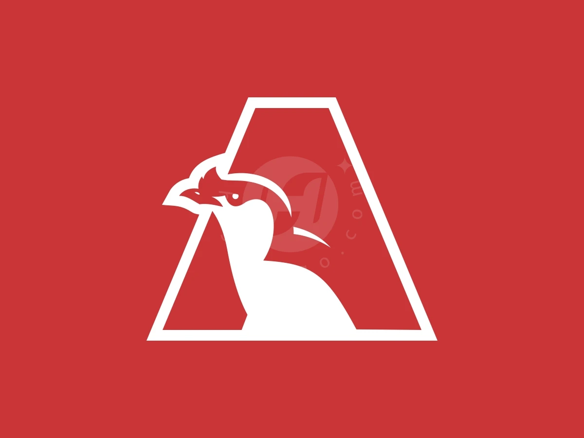 Letter A Araripe Manakin Bird Simple Logo - Animal Logo design by FirstDesign for sale on Highlogo