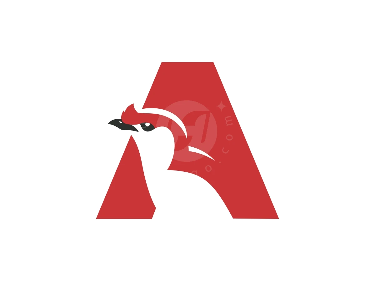 Letter A logo in red features a white Araripe Manakin bird silhouette with a black beak and crest.