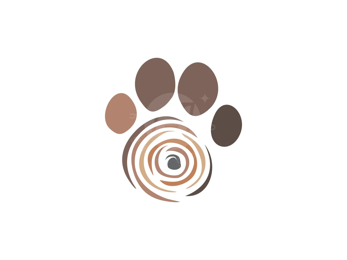 Wooden Paw Dog Or Pet Logo - preview 1