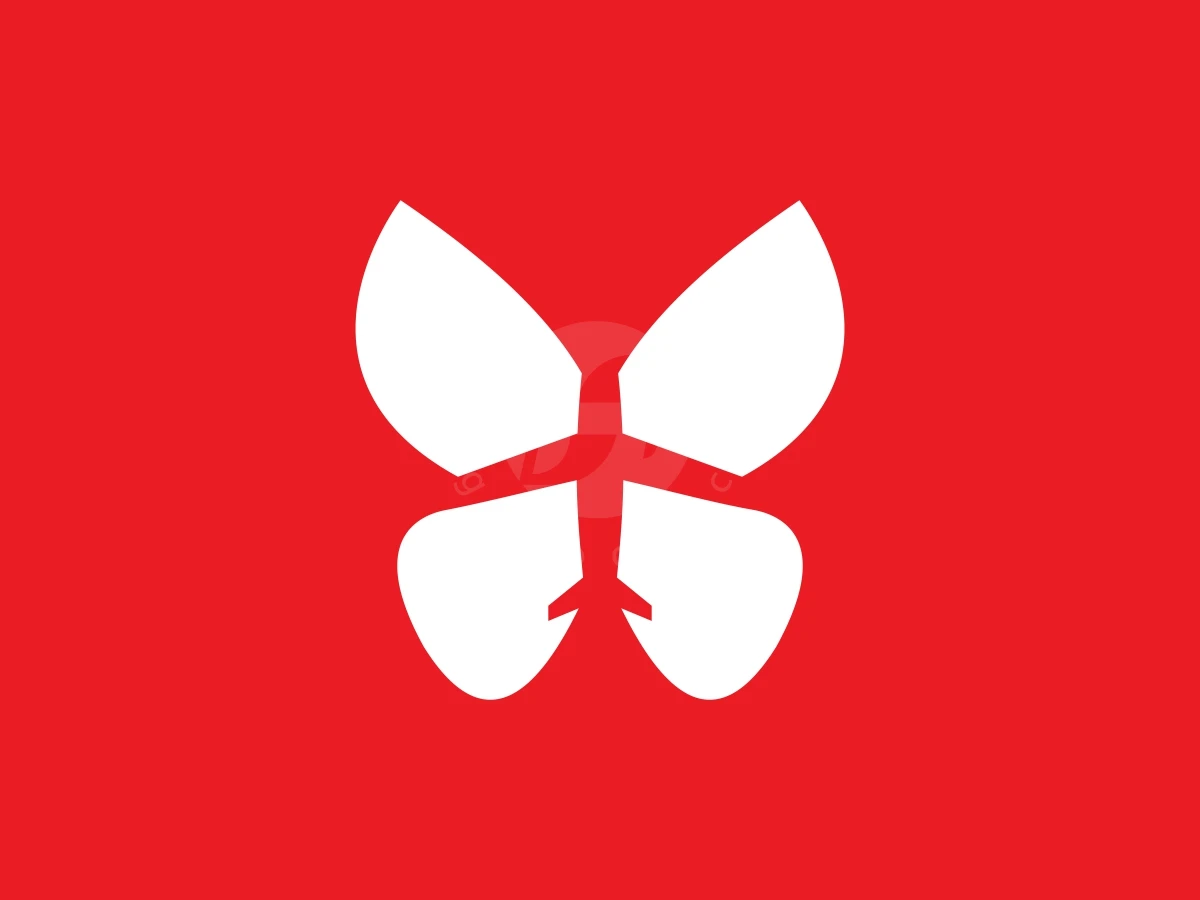 Butterfly Plane Or Airplane Butterfly Logo - preview 1