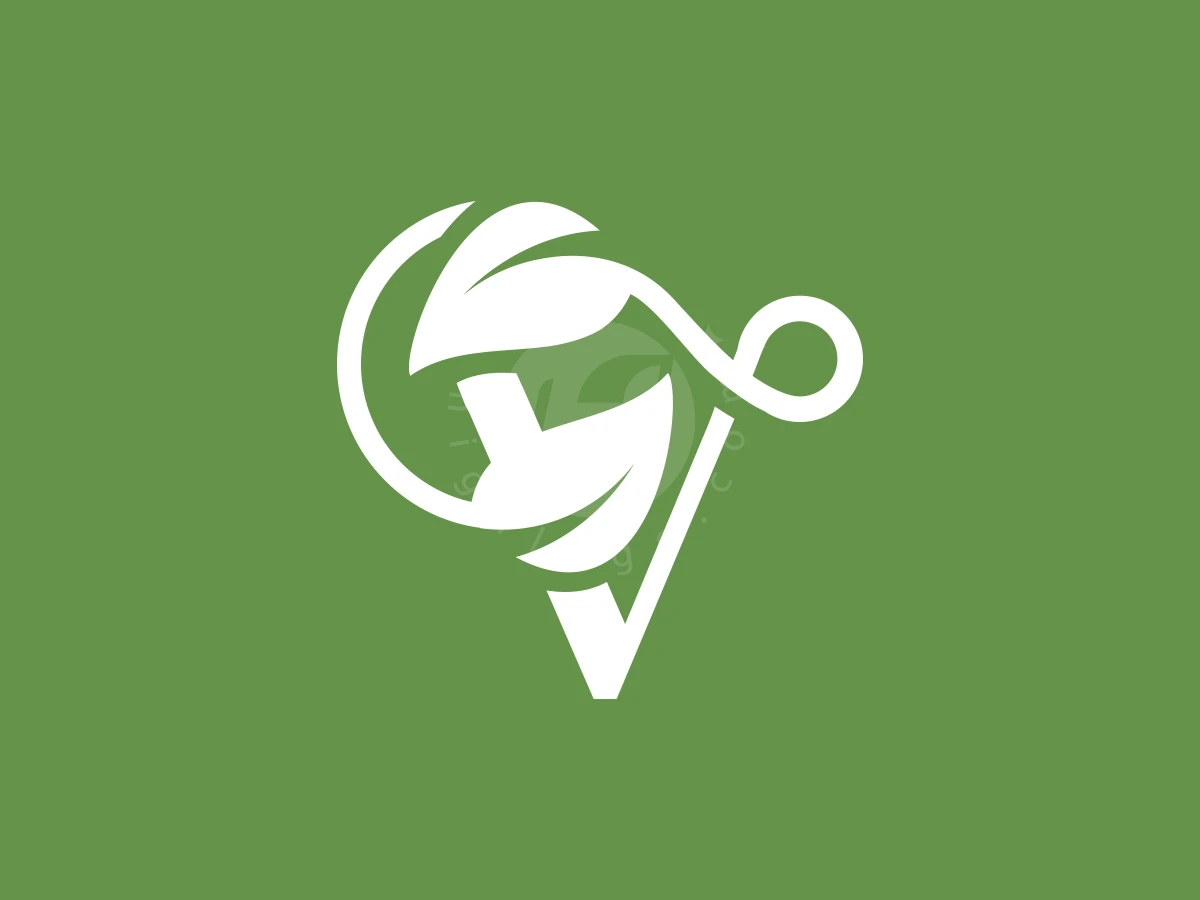 Letter V Leaf Green Logo - preview 1