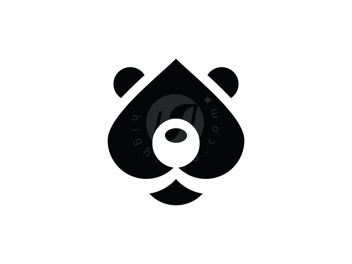 Bear Ace Spade Simple Logo - Animal Logo design by FirstDesign for sale on Highlogo