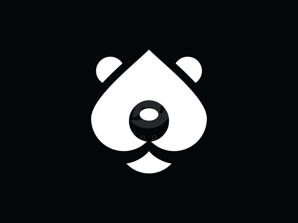 Bear Ace Spade Simple Logo - preview 1