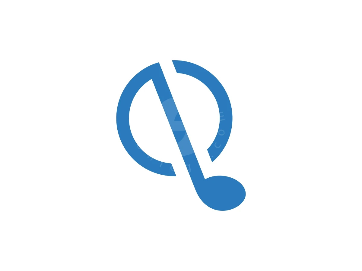 Letter Q Music Note Logo - preview 1