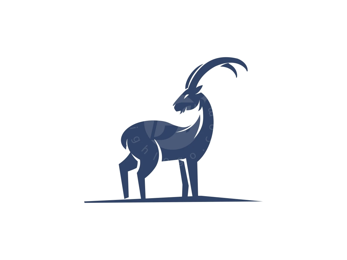 Standing Ibex Simple Modern Logo - Animal Logo design by FirstDesign for sale on Highlogo