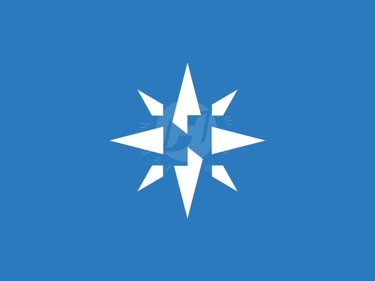 Letter N Compass Or North Simple Logo - preview 1