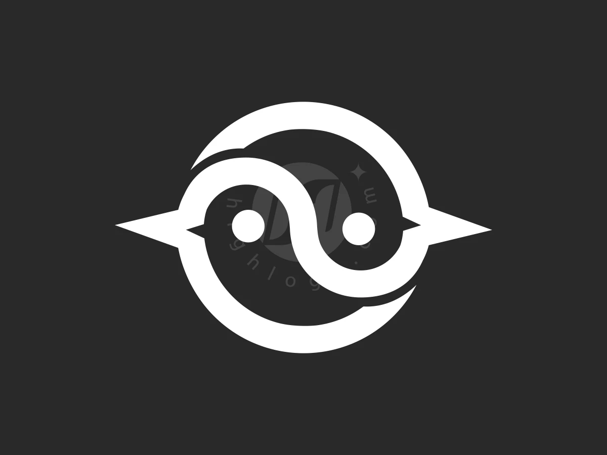 Two Bird Yin And Yang Simple Logo Combination - Animal Logo design by FirstDesign for sale on Highlogo