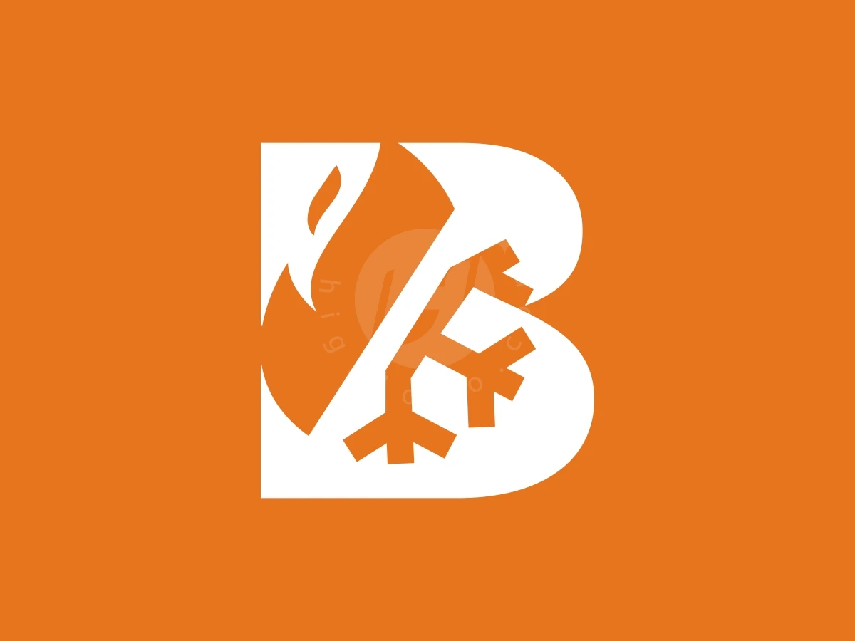 Letter B Heating And Cooling HVAC Logo - preview 1
