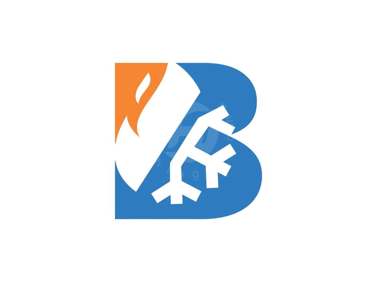 Letter B Heating And Cooling HVAC Logo - Logo Logo design by FirstDesign for sale on Highlogo