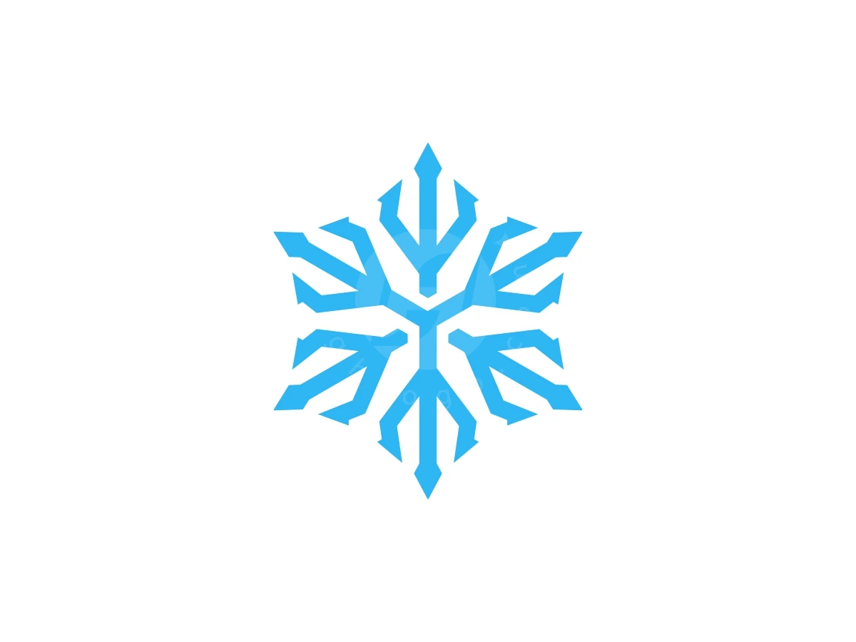 Trident Ice Or Snow Cool Simple Logo - preview 1